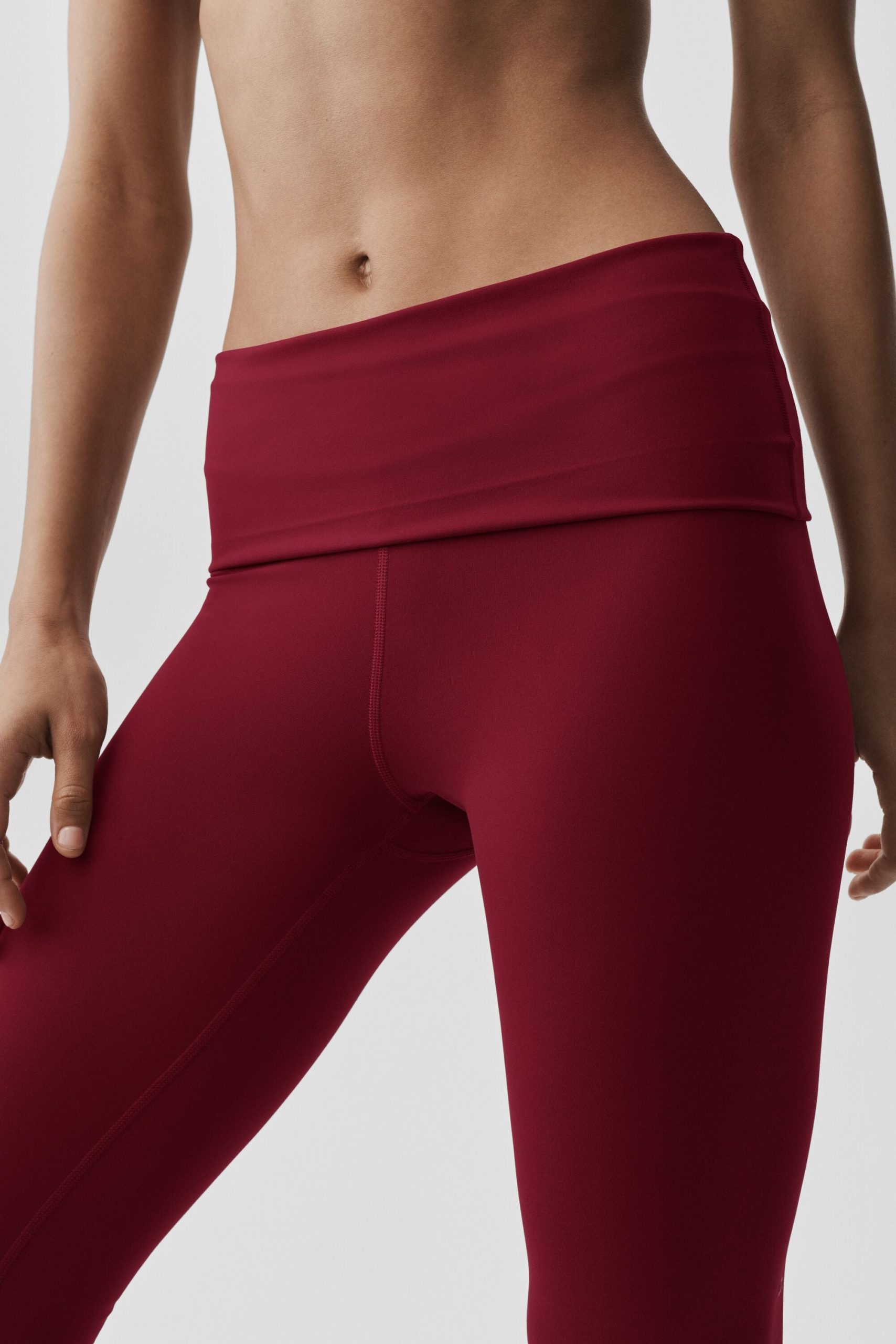 ALO Softsculpt Low-Rise Foldover Capri - Summer Romance Red - Image 5