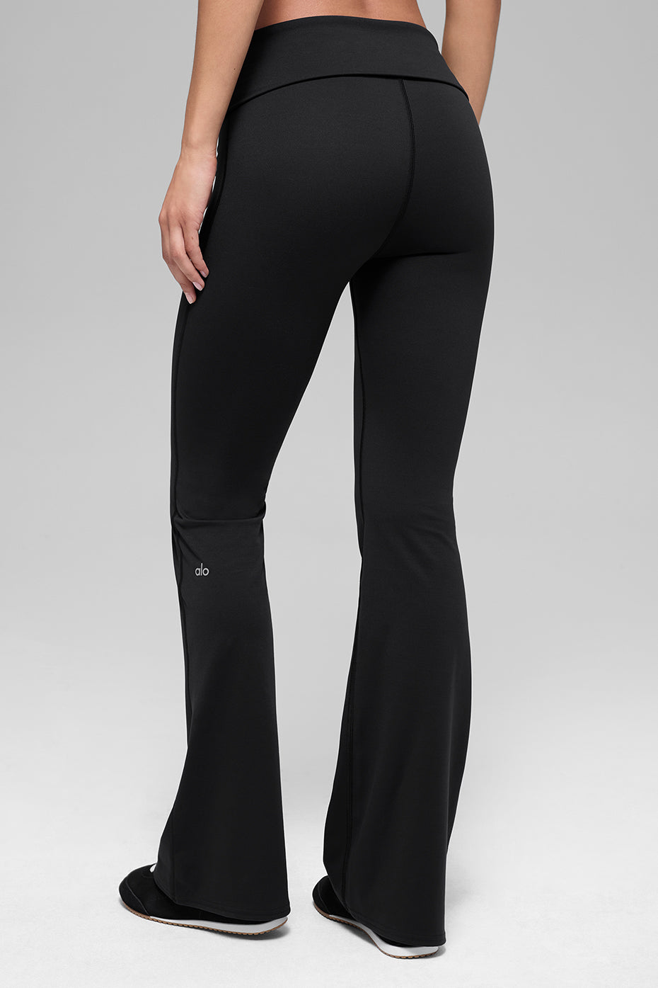 ALO Softsculpt Foldover Flare Legging (Regular) - Black - Image 5