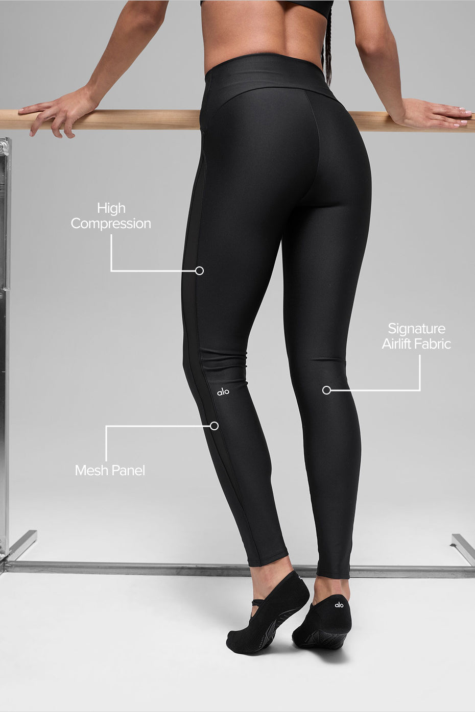 Airlift High-Waist Mesh Infatuation Legging - Black - Image 2