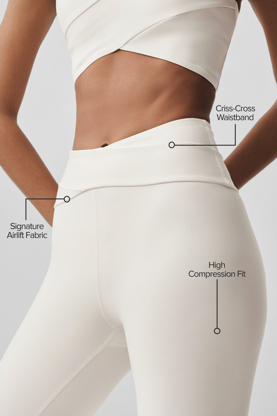 Airlift High-Waist 7/8 Horizon Legging - Ivory - Image 2