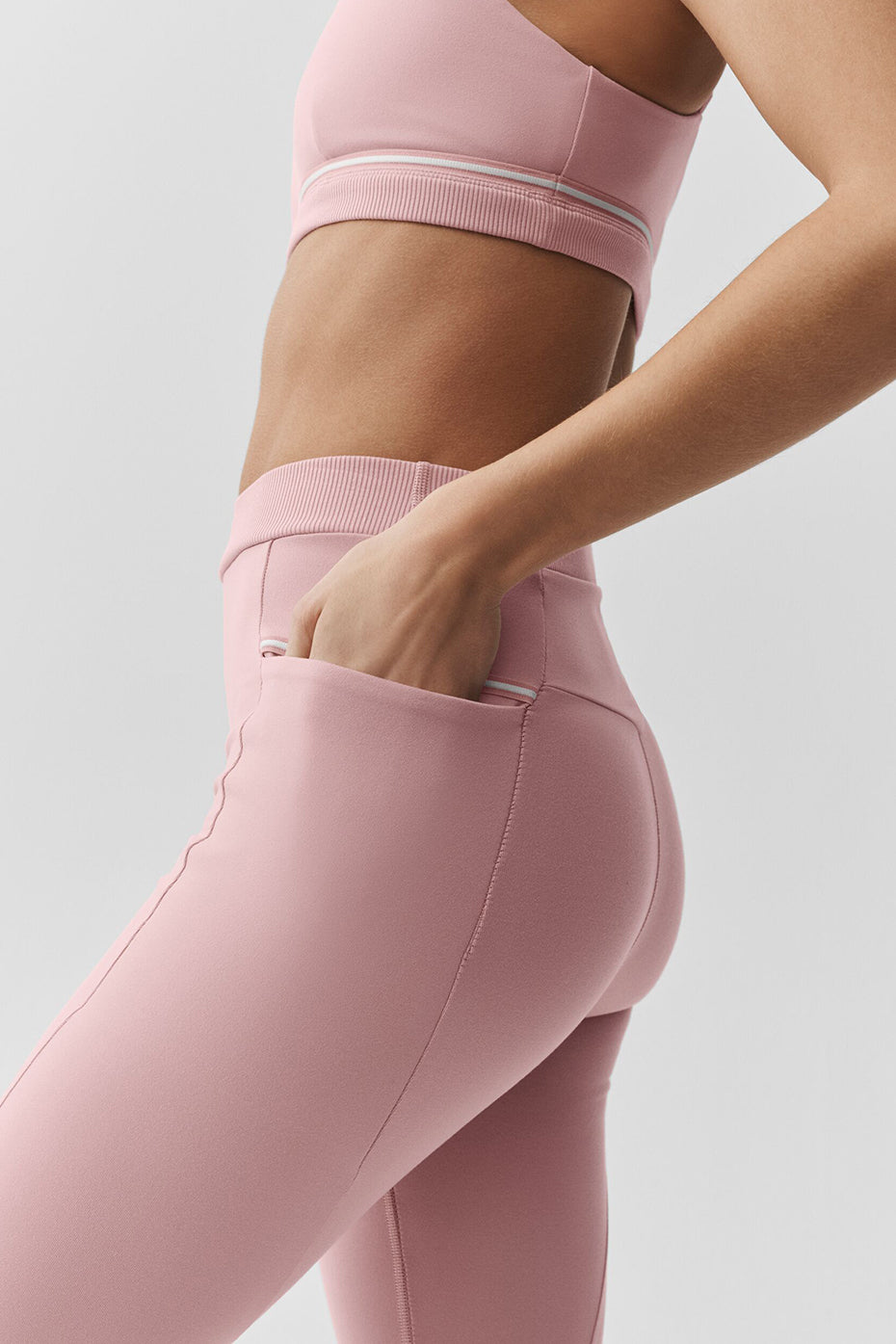 Airbrush High-Waist Fast Track Legging - Vintage Pink/White - Image 2
