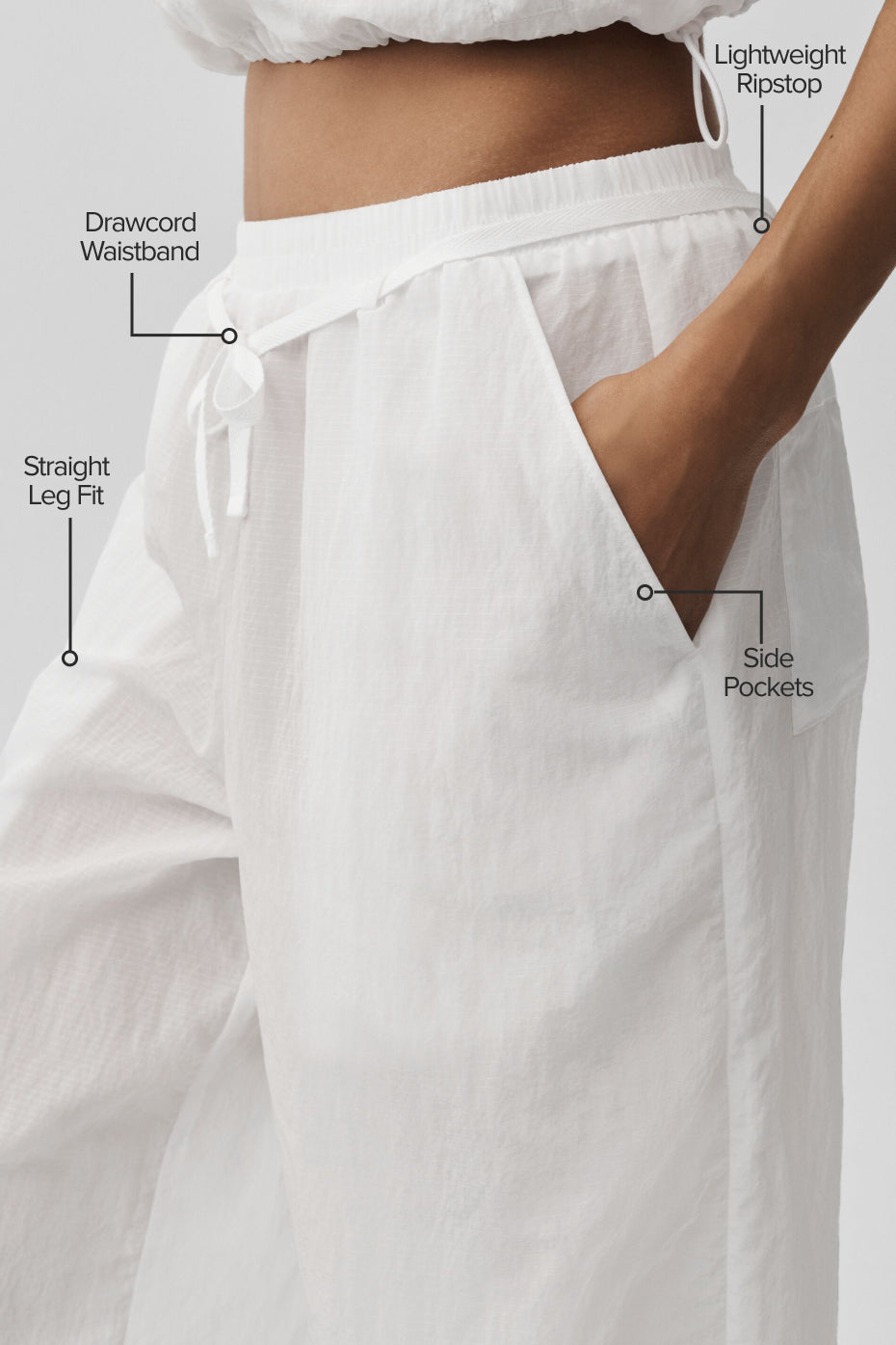 Ripstop Electric Straight Leg Pant - White - Image 2