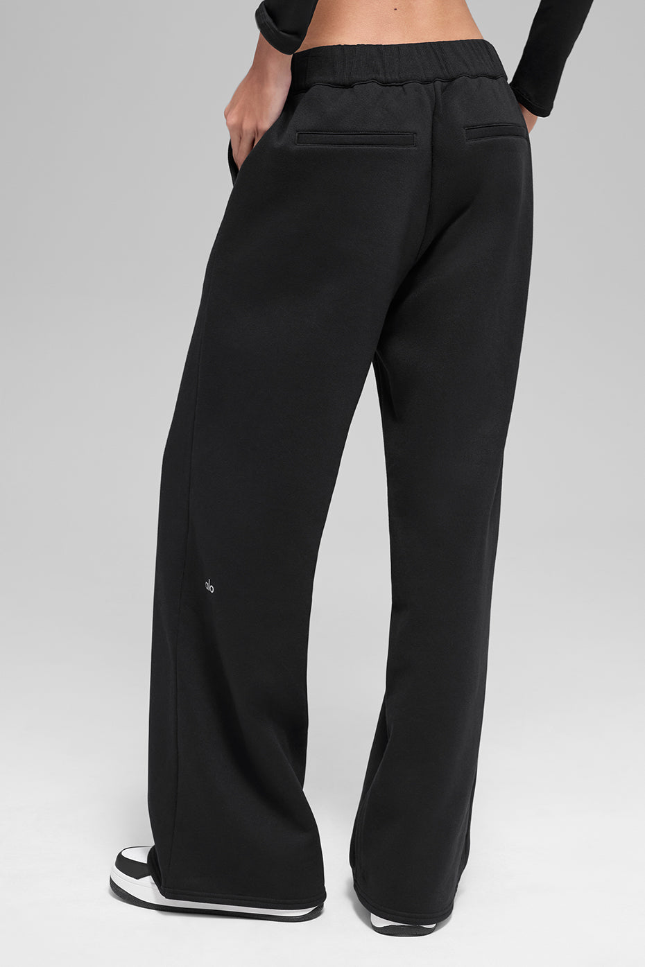 High-Waist Sweatpant Trouser - Black - Image 3