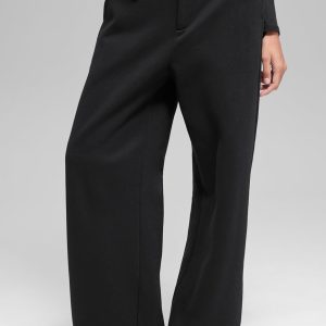 High-Waist Sweatpant Trouser - Black