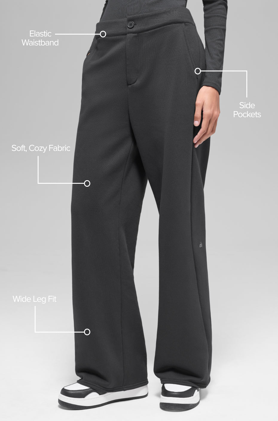 High-Waist Sweatpant Trouser - Anthracite - Image 2