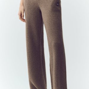 Cashmere High-Waist Northstar Straight Leg Pant - Alpine Cocoa Heather