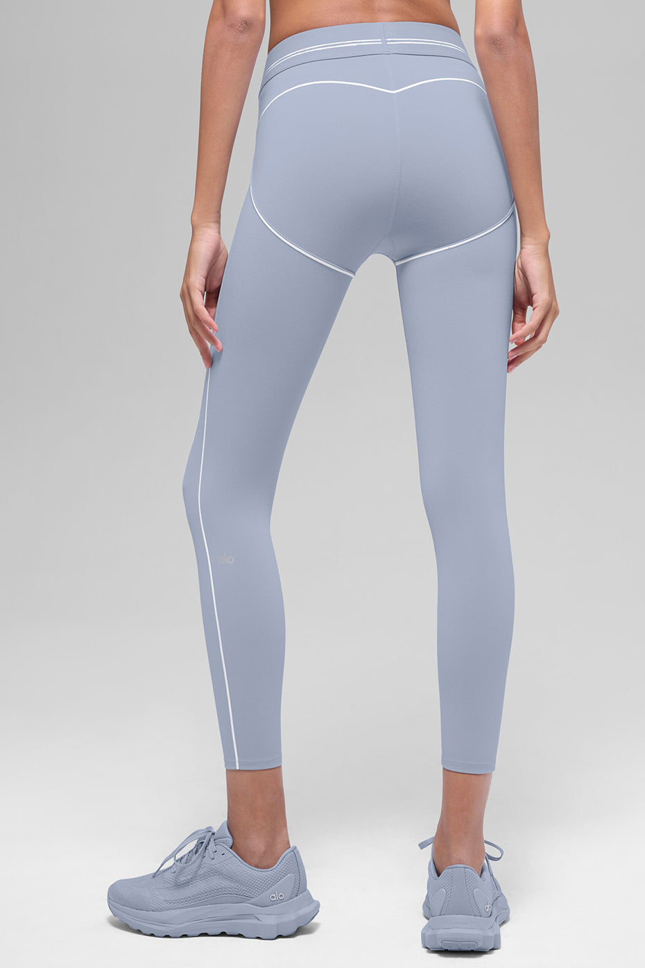 Airbrush High-Waist 7/8 Heart Throb Legging - Winter Frost/White - Image 2