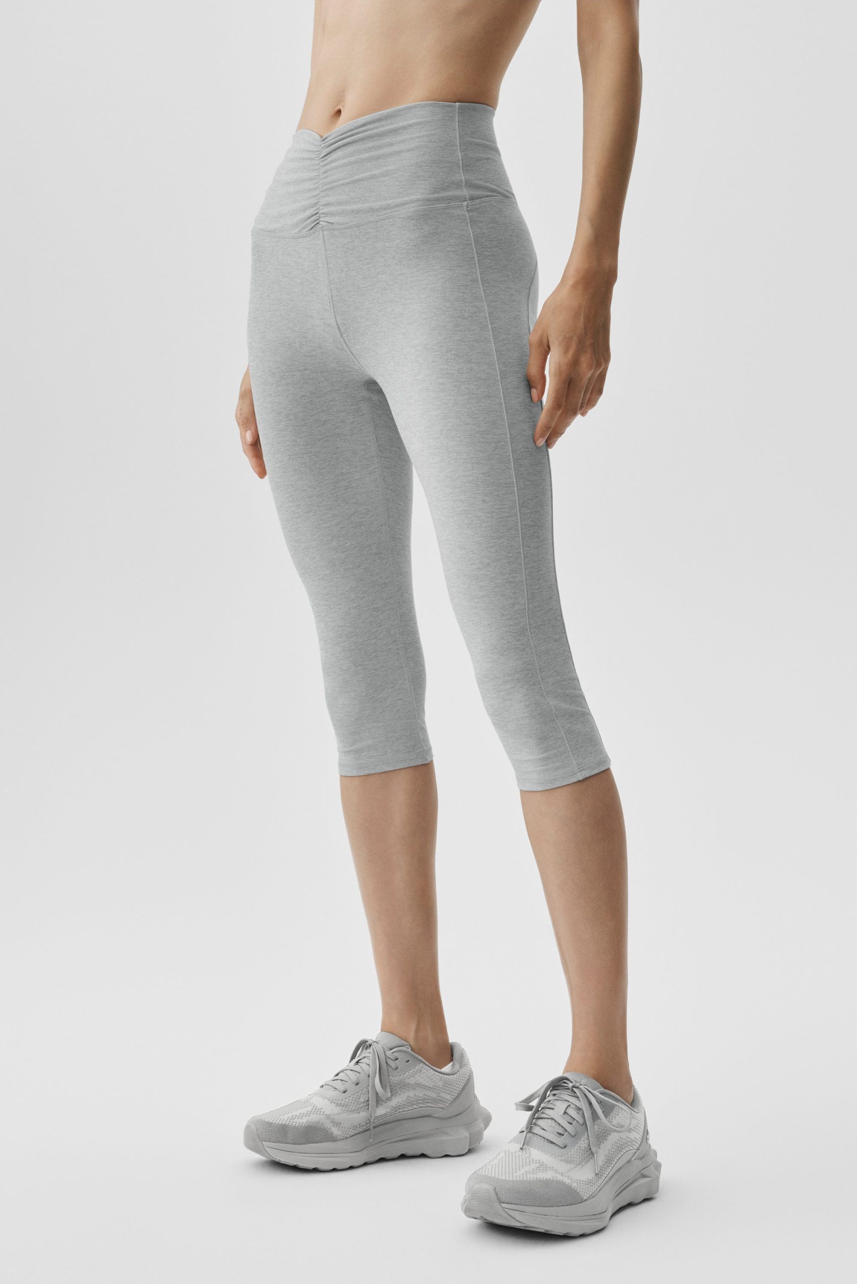 Alosoft High-Waist Intuition Capri - Vintage Athletic Heather - Image 3