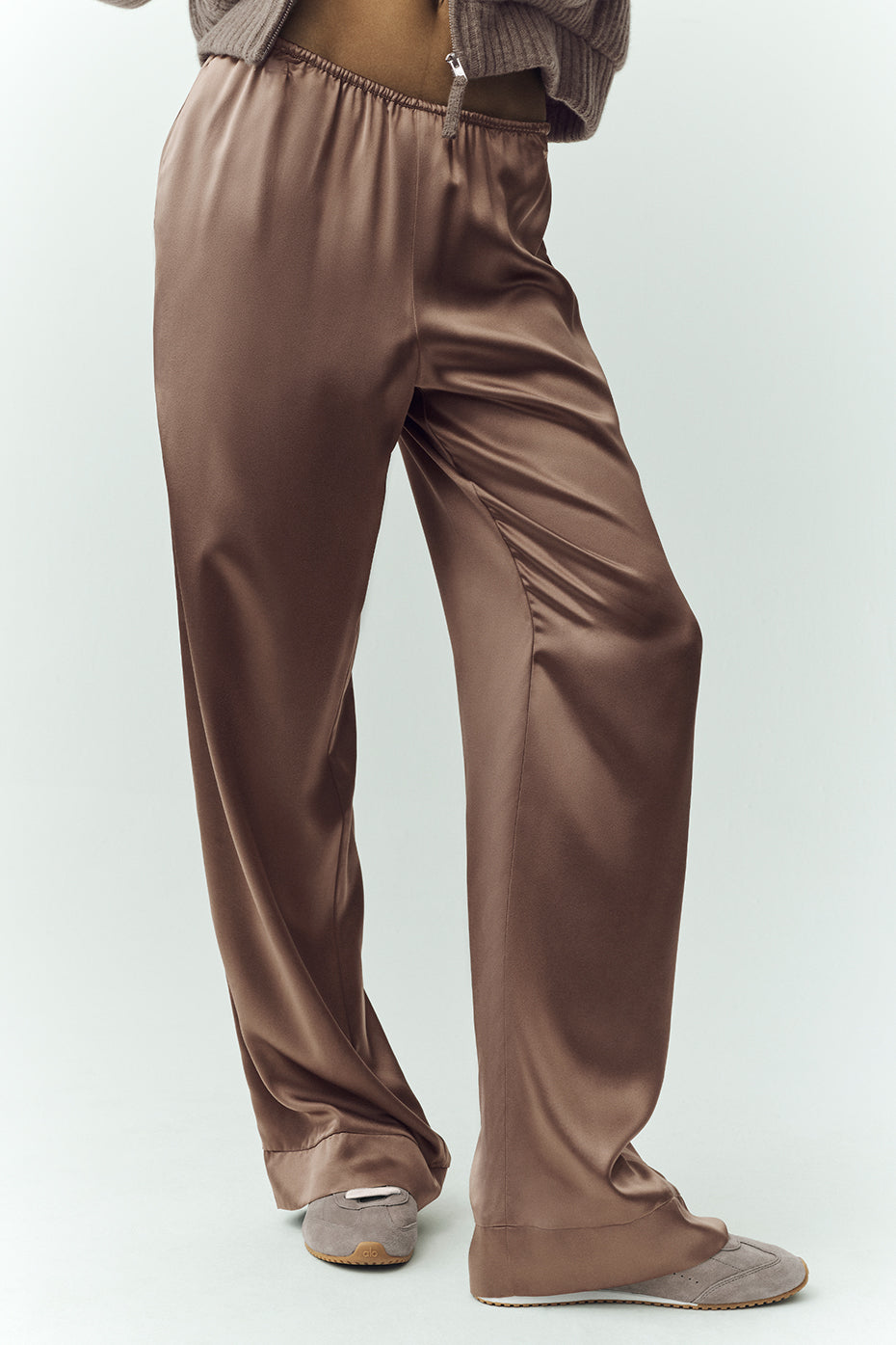 Silk Luminous Pant (Long) - Alpine Cocoa - Image 3