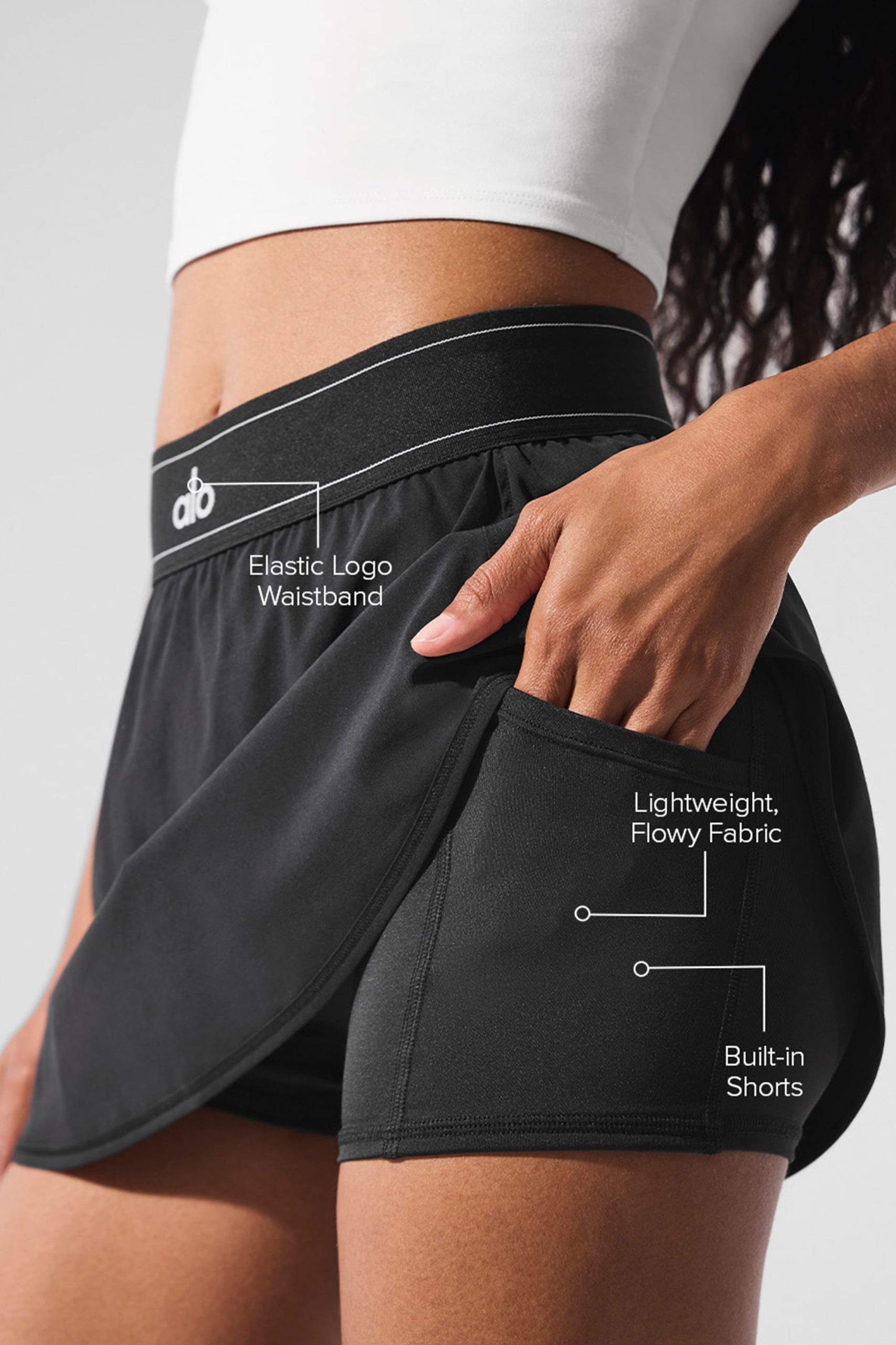 Match Point Tennis Skirt - Black - Image 2