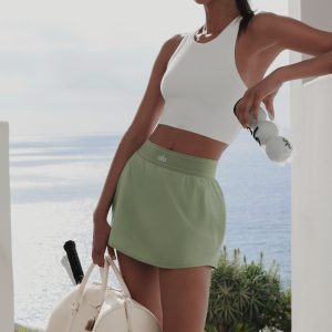 Match Point Tennis Skirt - Dune Grass