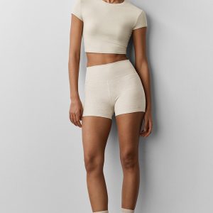 3 Alosoft High-Waist Carefree Short - Oatmeal Heather