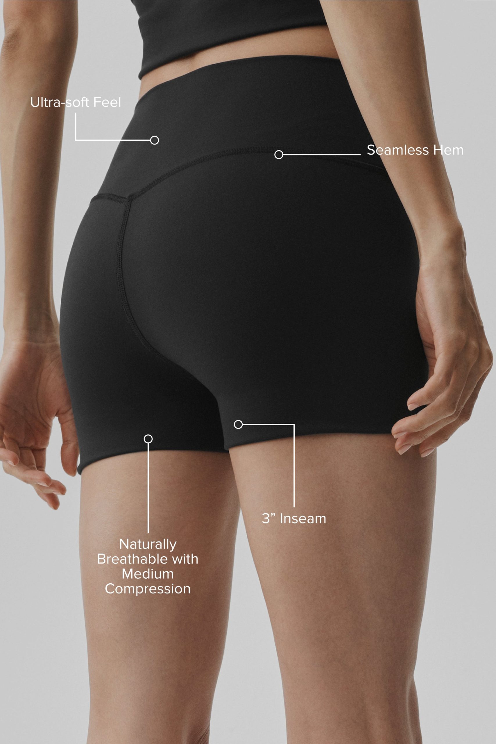 3 ALO Softsculpt High-Waist Precision Short - Black - Image 2
