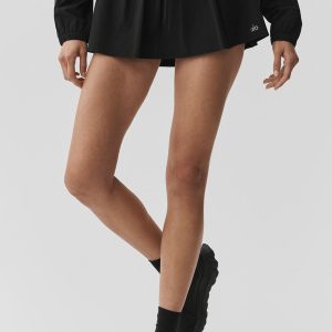 Breezy Tennis Skirt - Black
