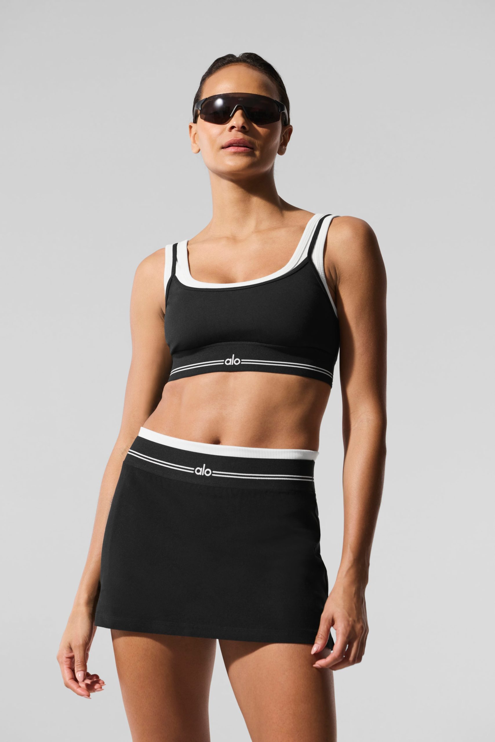 Airbrush Better Together Tennis Skirt - Black/White - Image 5
