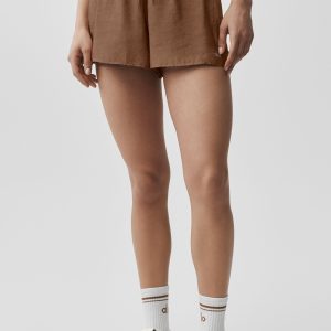 Semi-Sheer Golden Hour Mid-Rise Short - Sun Kissed Brown