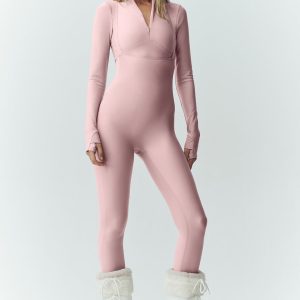 Airlift Winter Warm Ski Time Bib - Pink Champagne
