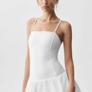 Airbrush Love Match Tennis Dress - White