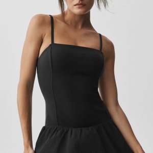 Airbrush Love Match Tennis Dress - Black