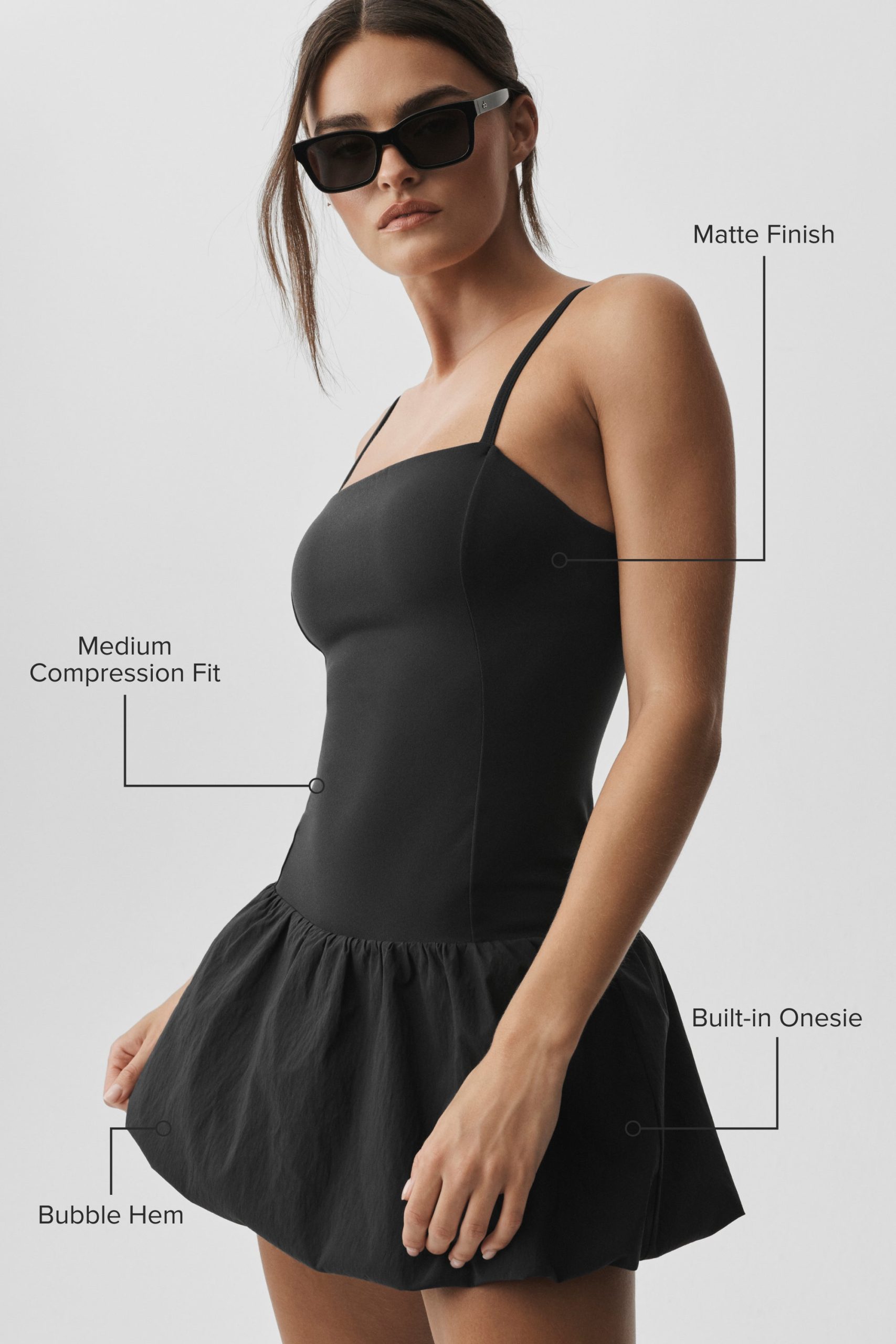 Airbrush Love Match Tennis Dress - Black - Image 2