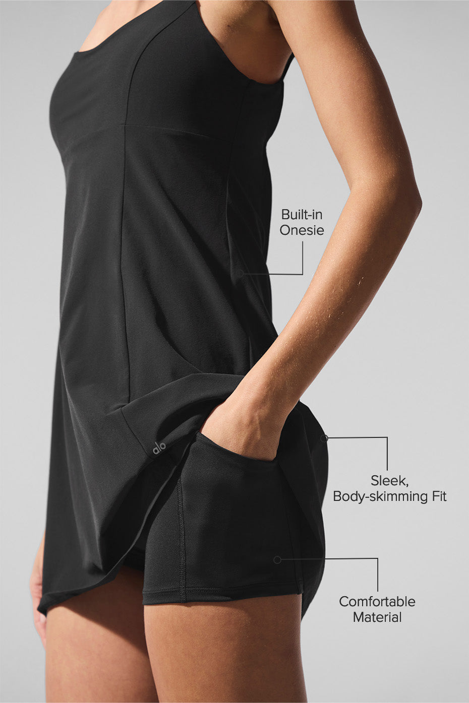 Breezy Tennis Dress - Black - Image 2