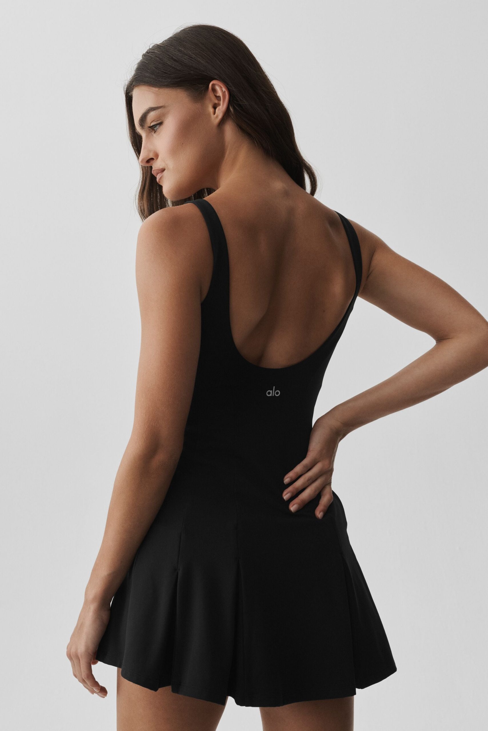 ALO Softsculpt Topspin Tennis Dress - Black - Image 4