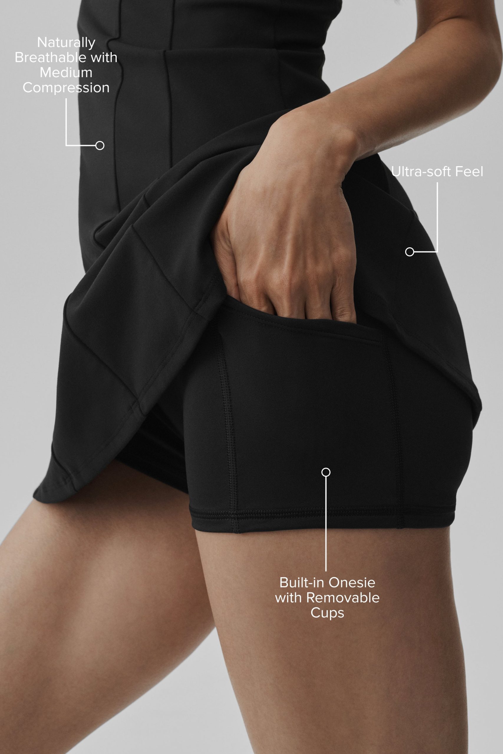 ALO Softsculpt Desire Tennis Dress - Black - Image 2