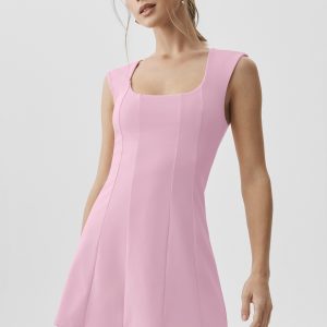 ALO Softsculpt Desire Tennis Dress - Pink Marshmallow