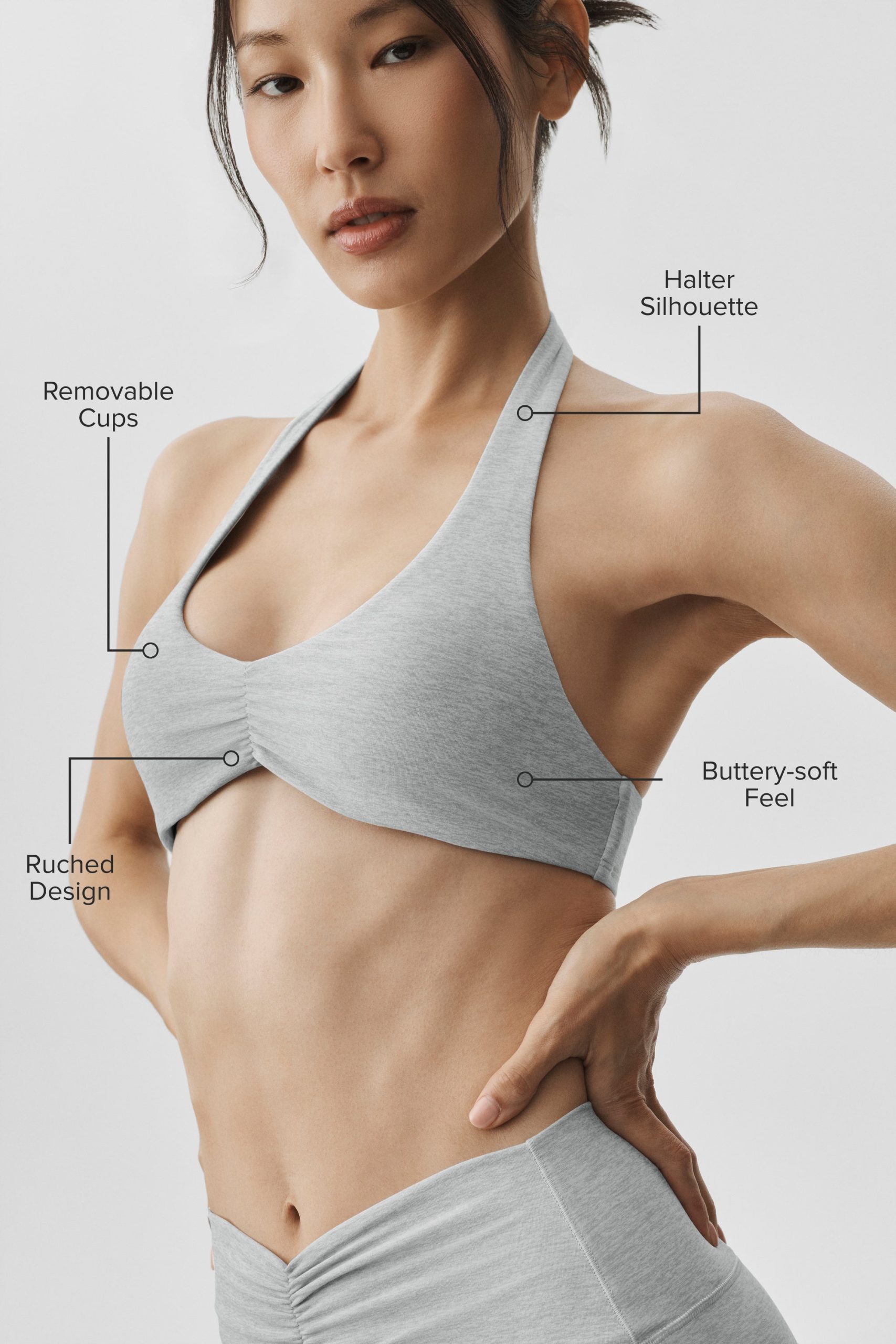 Alosoft Intuition Bra - Vintage Athletic Heather - Image 2