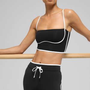 Airbrush Streamlined Bra Tank - Black/White