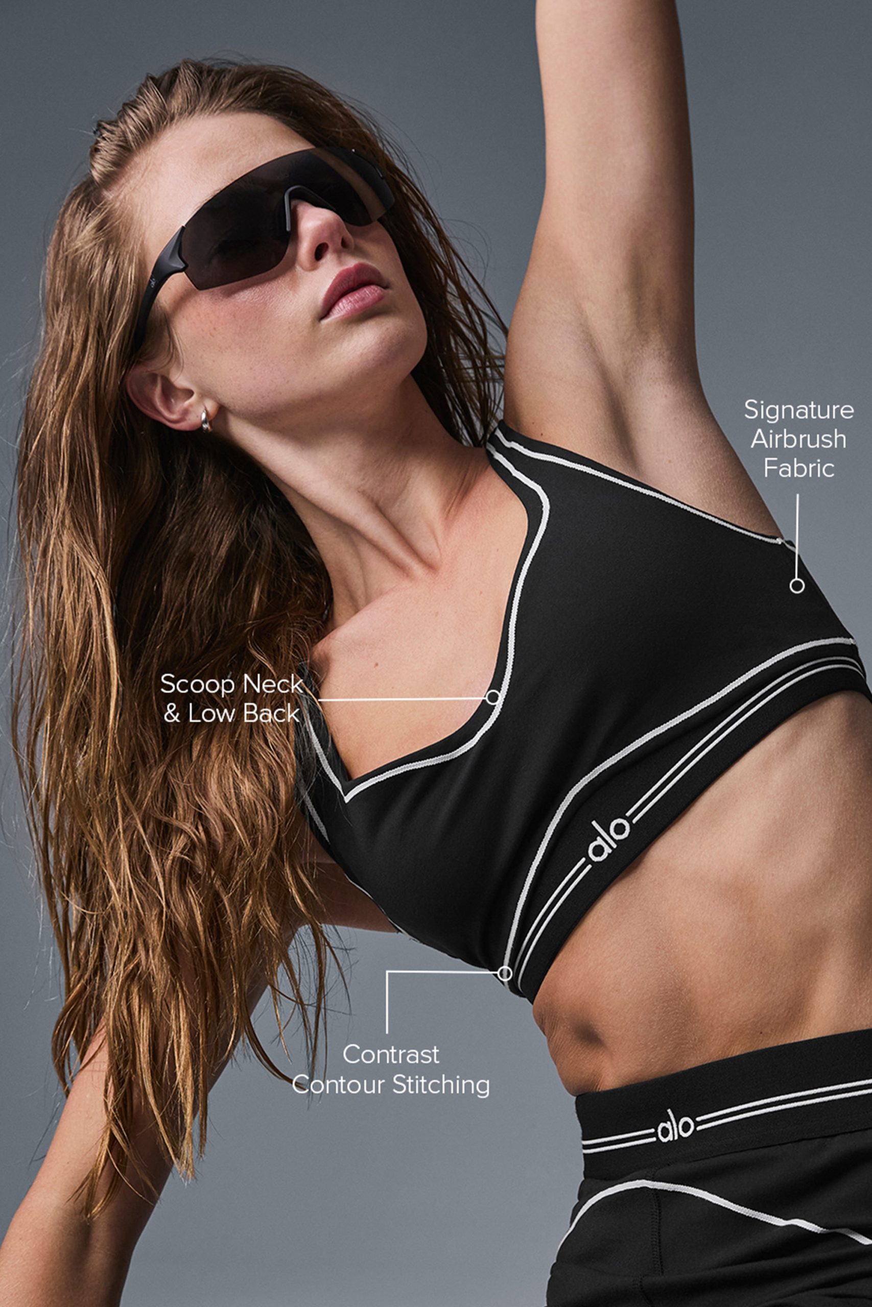 Airbrush Heart Throb Bra - Black/White - Image 2
