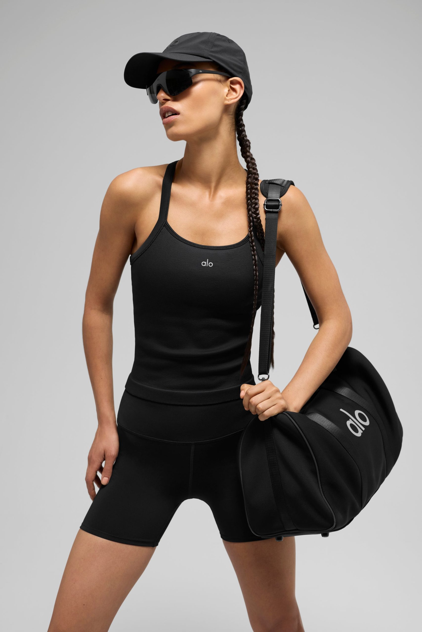 Seamless Ribbed Favorite Full Length Bra Tank - Black - Image 5
