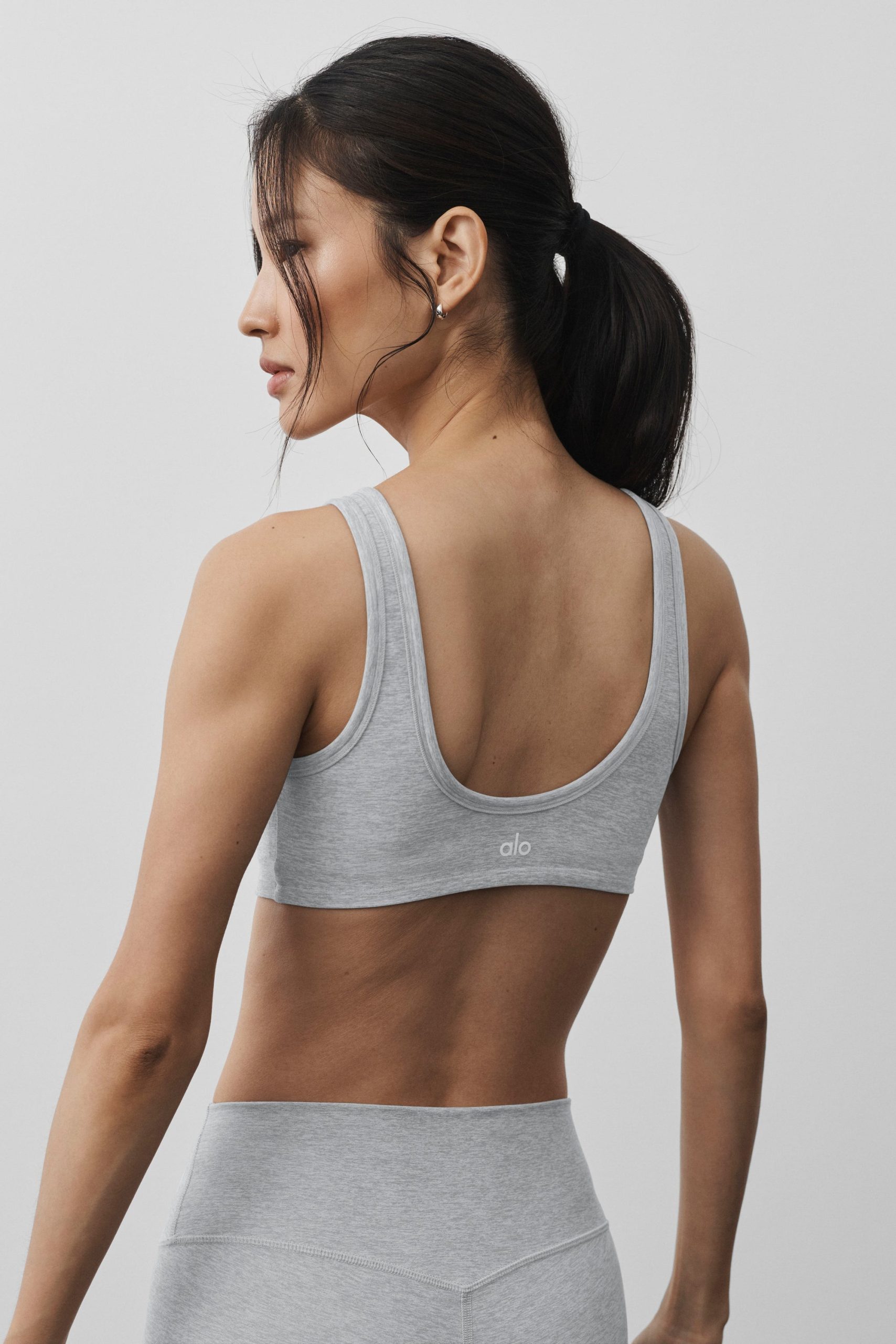 Alosoft Center Stage Bra - Vintage Athletic Heather - Image 2