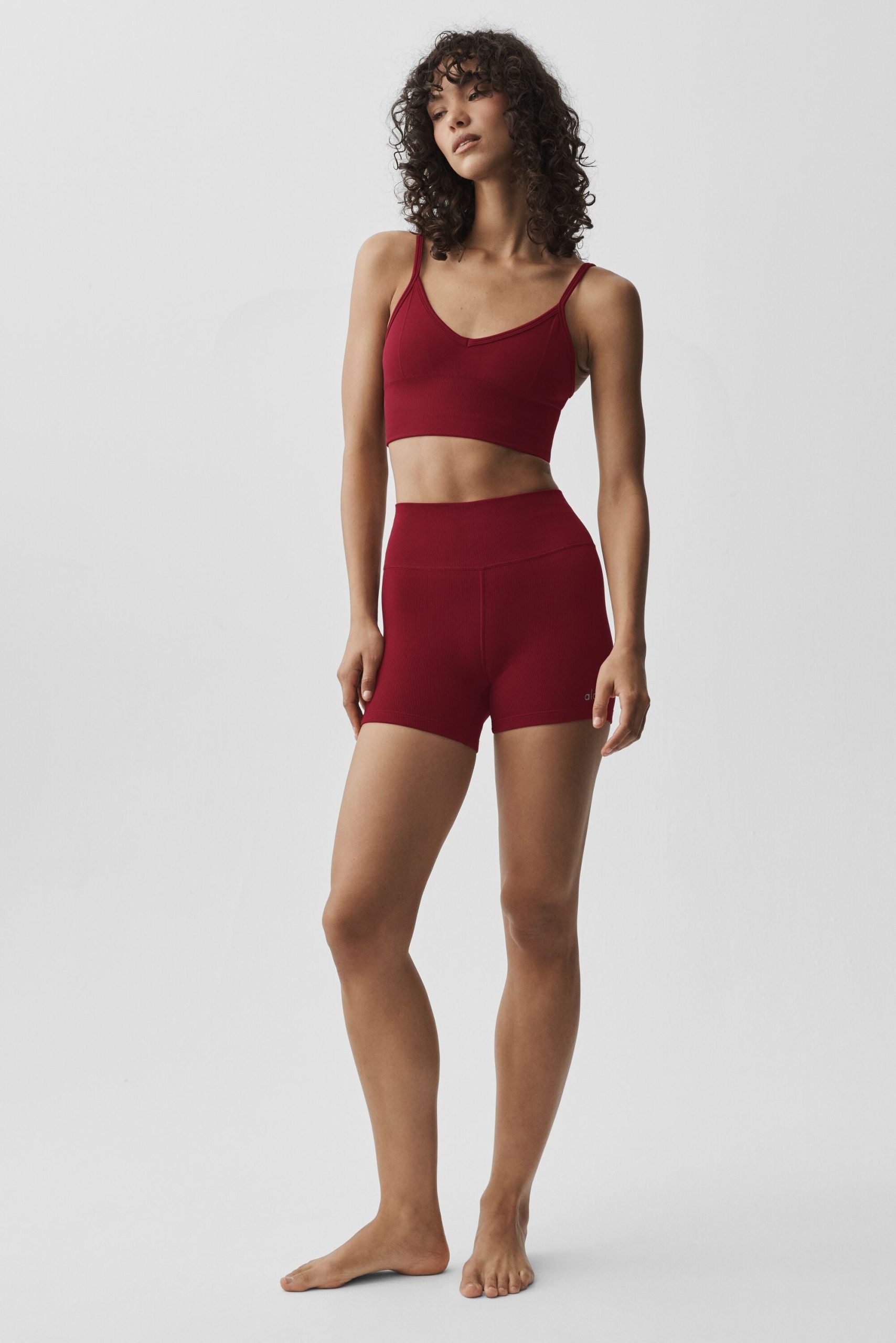 Seamless Modal Ribbed Delight Bralette - Summer Romance Red - Image 5