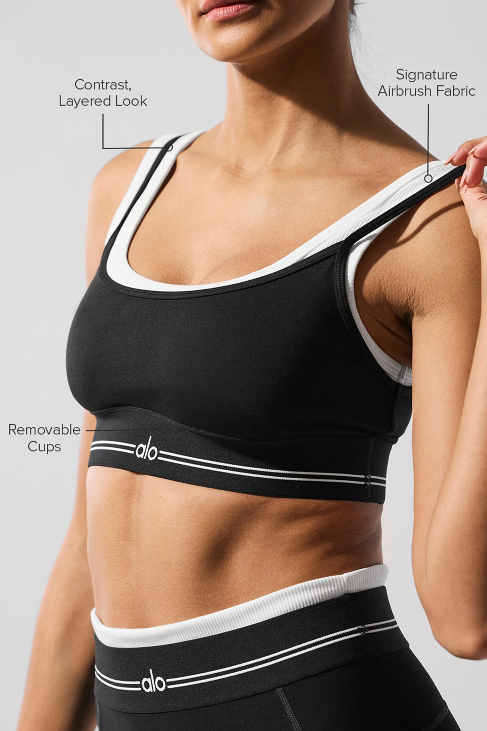 Airbrush Better Together Bra - Black/White - Image 2